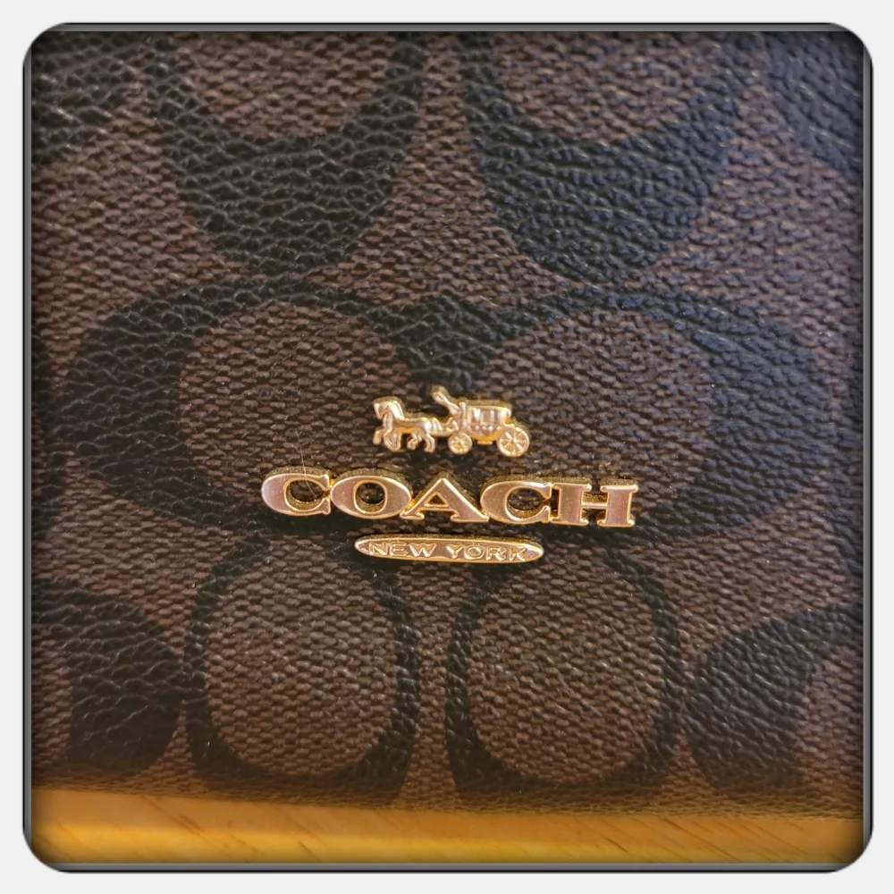 EUC Coach Large Mia Brown Metallic Berry Satchel - Picture 10 of 12